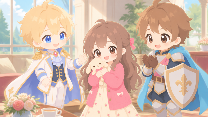 かわいい甘えんぼうがみんなに囲まれて甘える様子