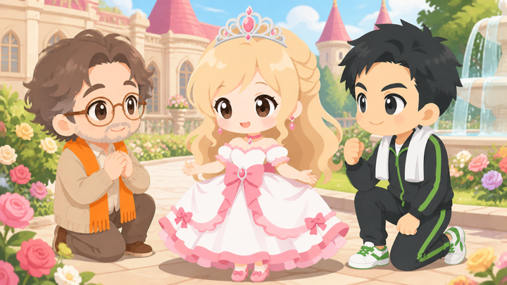 キュートなプリンセスがまわりから慕われる様子