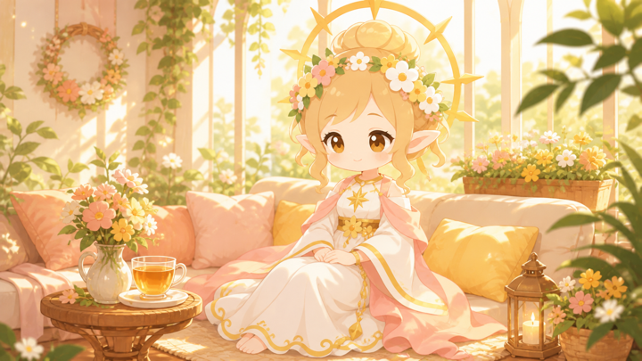 ぽかぽか女神がゆったりと穏やかに過ごす様子