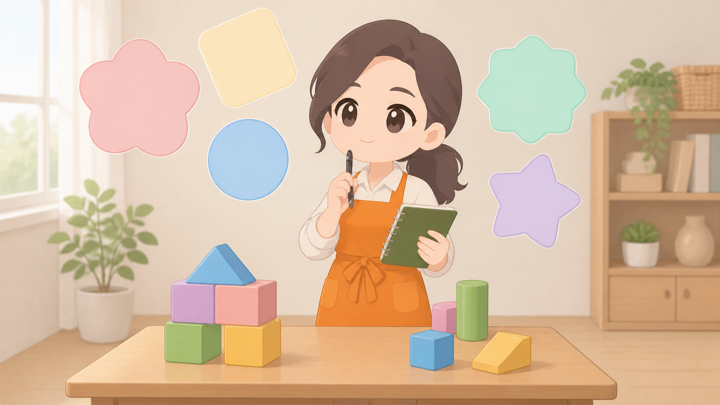 堅実なしっかり者がひらめきを前に落ち着いて考える様子