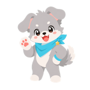 わんぱくな子犬
