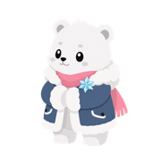もふもふ白くま