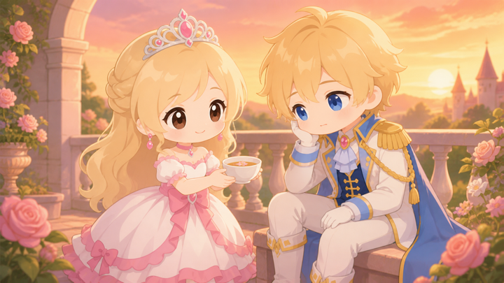 キュートなプリンセスが好きな人をやさしく気づかう様子