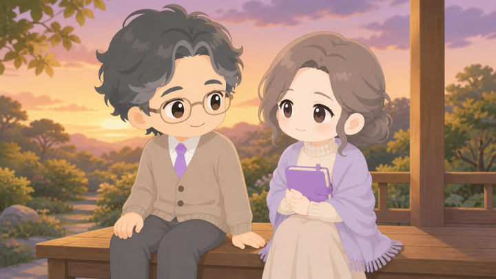 面倒見のいい先生が好きな人に静かに寄り添う様子