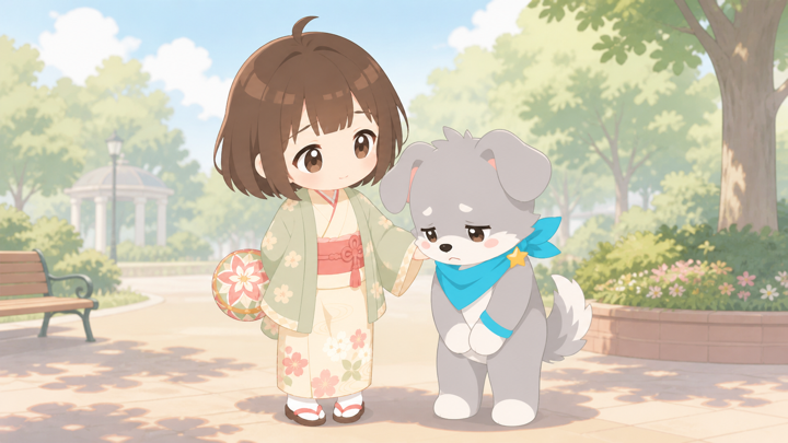 和みの座敷わらしがそっと人の気持ちを受け止める様子
