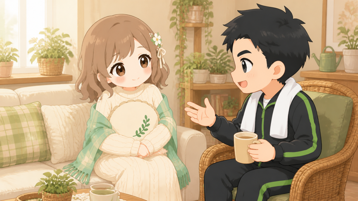 ほんわか癒し系が相手の話をやさしく受け止める様子