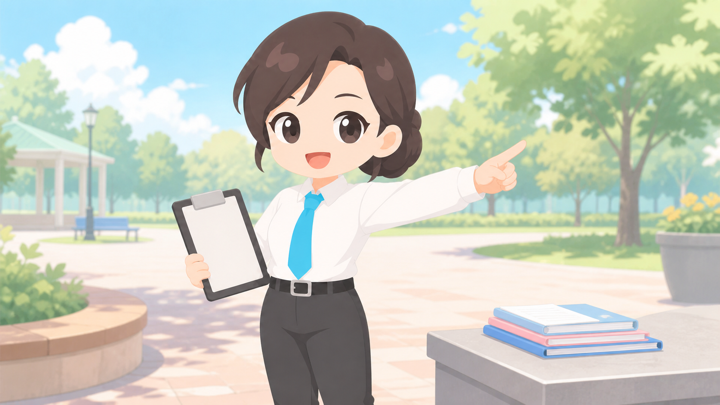 きびきびリーダーが段取りよく指示を出す様子